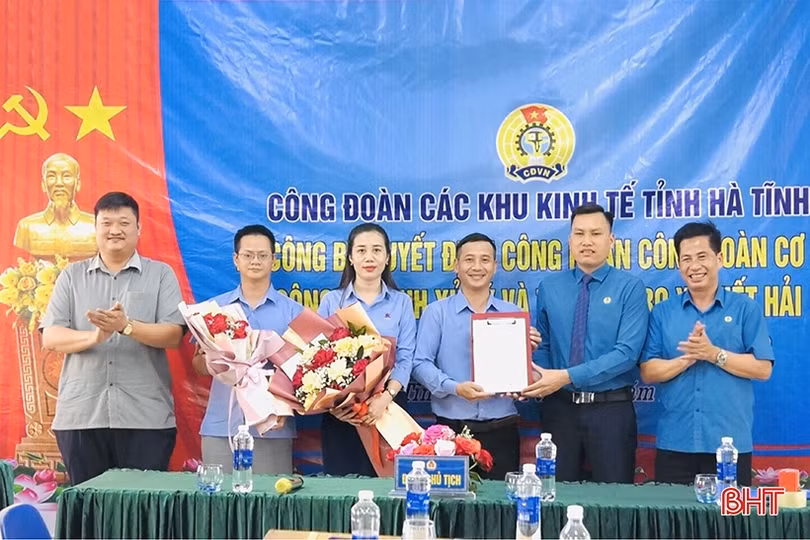 Công đoàn các Khu kinh tế tỉnh Hà Tĩnh thành lập mới 3 công đoàn cơ sở