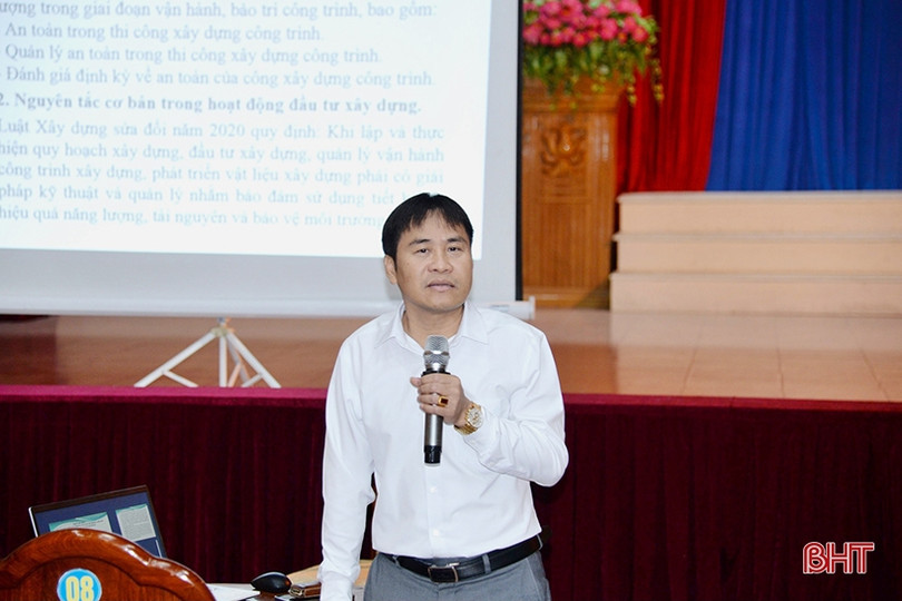 Nâng cao năng lực quản lí hoạt động xây dựng cho hơn 150 học viên Can Lộc