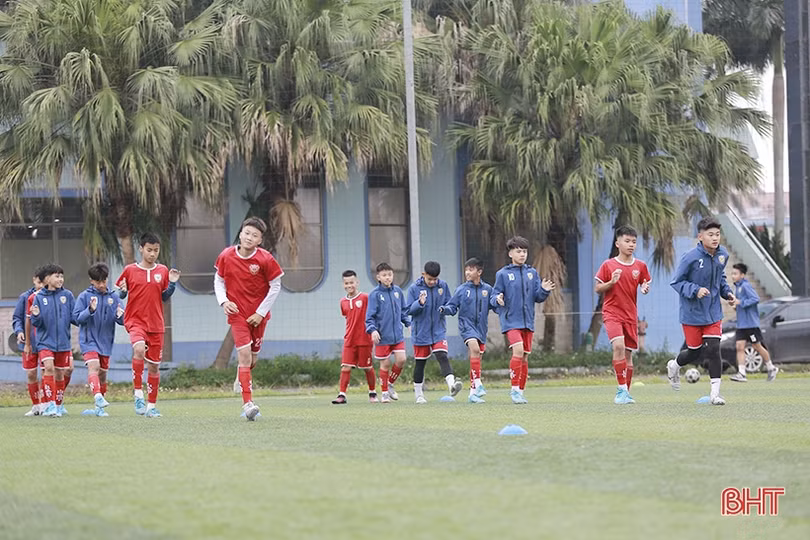 U13 Hồng Lĩnh Hà Tĩnh rèn quân, chờ ngày tranh tài giải đấu quốc gia 