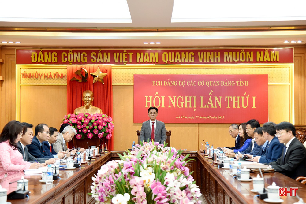 Ban Thường vụ, Ban Chấp hành Đảng bộ các cơ quan Đảng tỉnh Hà Tĩnh nhiệm kỳ 2020 - 2025 tổ chức Hội nghị lần thứ nhất tháng 2/2025. Ban Thường vụ, Ban Chấp hành Đảng bộ các cơ quan Đảng tỉnh Hà Tĩnh nhiệm kỳ 2020 - 2025 tổ chức Hội nghị lần thứ nhất tháng 2/2025.