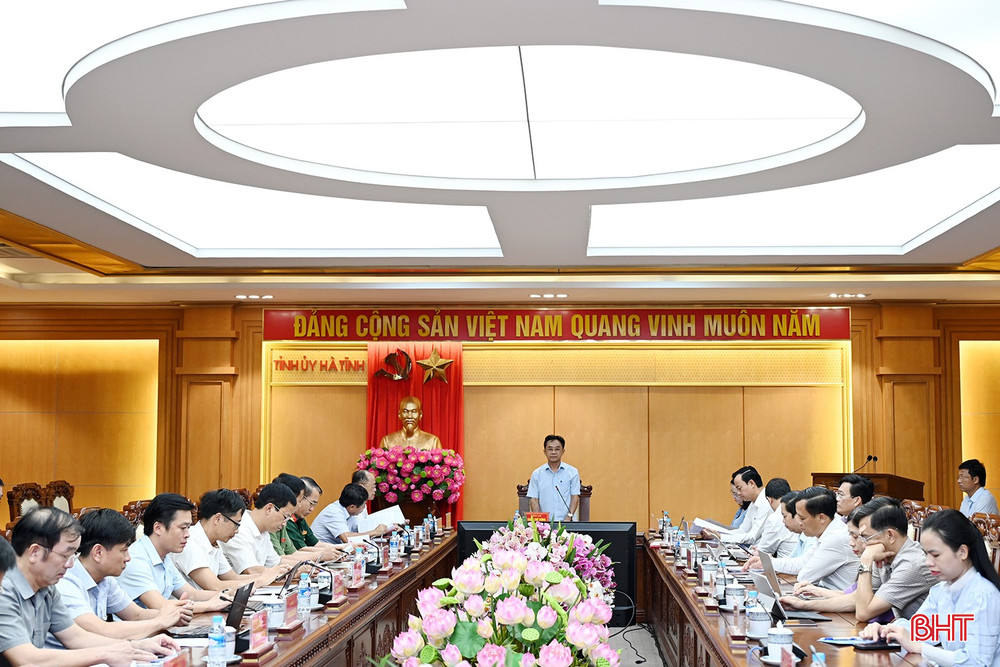 Phó Bí thư Thường trực Tỉnh ủy Trần Thế Dũng chủ trì cuộc họp. bqbht_br_dsca-4789.jpg