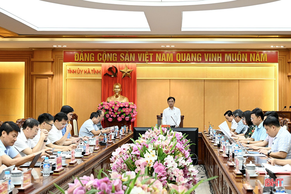Phó Bí thư Thường trực Tỉnh ủy Trần Thế Dũng chủ trì cuộc họp. bqbht_br_dsc-2d407-6313.jpg