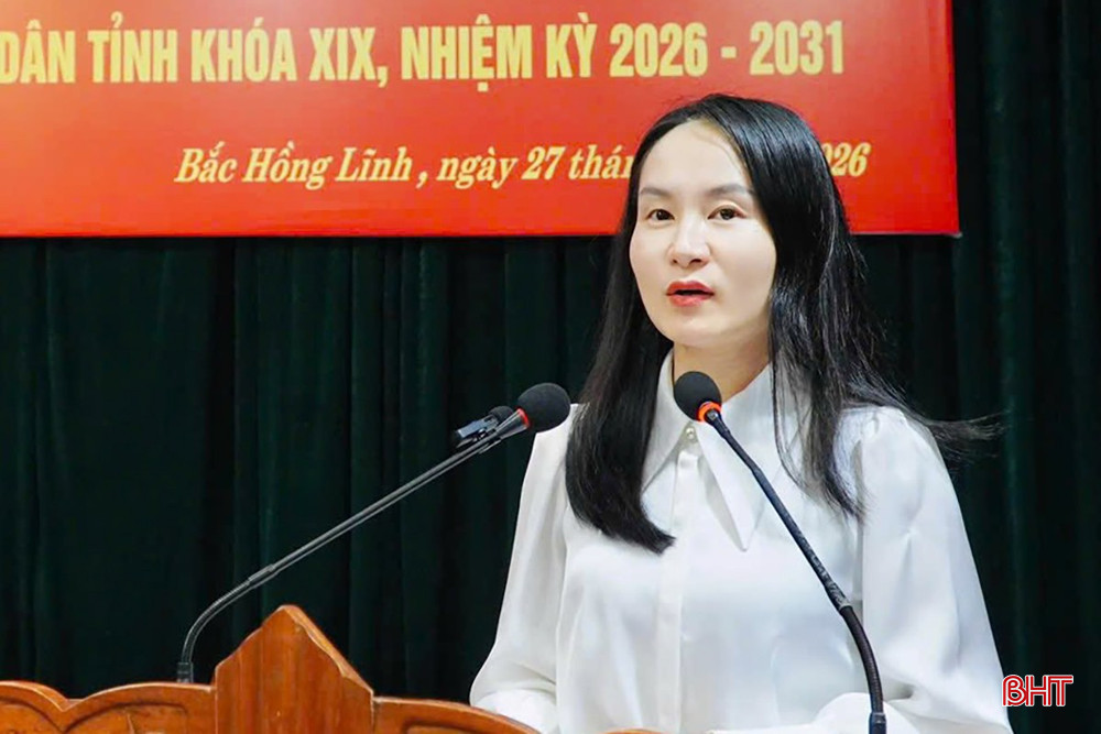 Bà Hoàng Dương Liễu - chuyên viên Phòng Quản lý báo chí và xuất bản, Sở VH-TT&amp;DL trình bày chương trình hành động