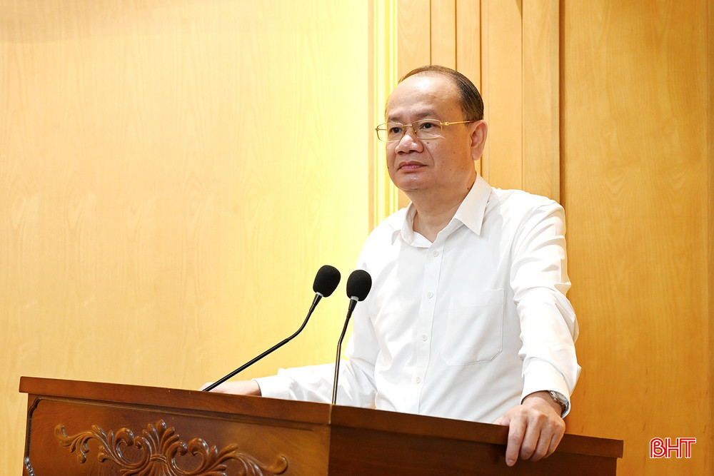 Phó Trưởng ban Tuyên giáo và Dân vận Tỉnh ủy Phan Tấn Linh báo cáo kết quả hoạt động 7 tháng đầu năm của MTTQ, các tổ chức chính trị - xã hội và các hội quần chúng do Đảng, Nhà nước giao nhiệm vụ. bqbht_br_dsdc-2277.jpg
