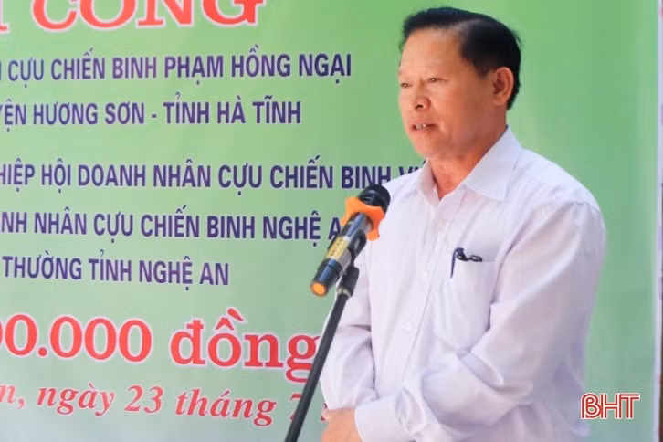 Khởi công xây dựng nhà tình nghĩa cho cựu chiến binh ở Hương Sơn