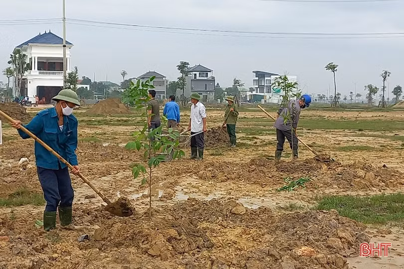 Đồng loạt ra quân trồng cây ở TP Hà Tĩnh