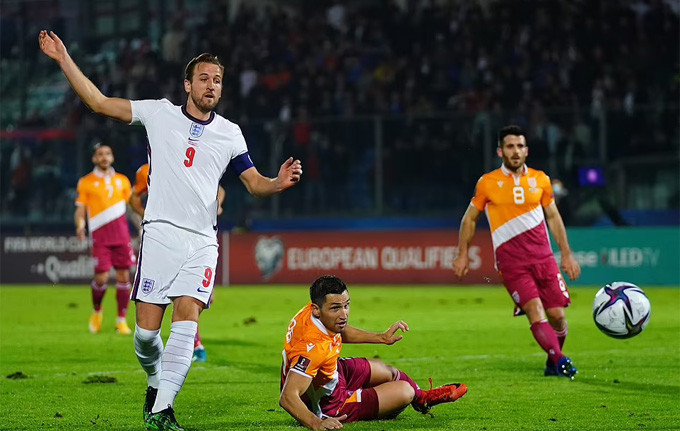 Thắng San Marino 10-0, ĐT Anh lên tàu tới Qatar