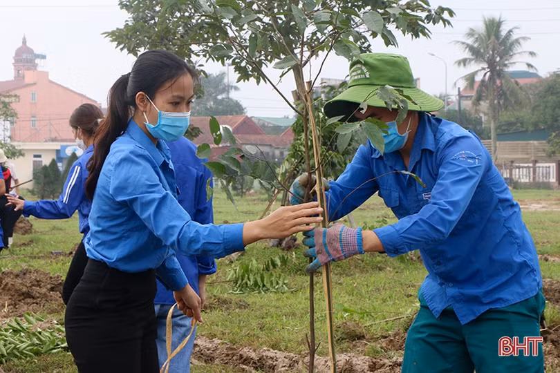 Đồng loạt ra quân trồng cây ở TP Hà Tĩnh
