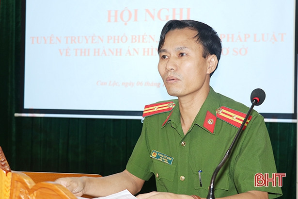 Tuyên truyền pháp luật cho người đang chấp hành án hình sự ở Can Lộc