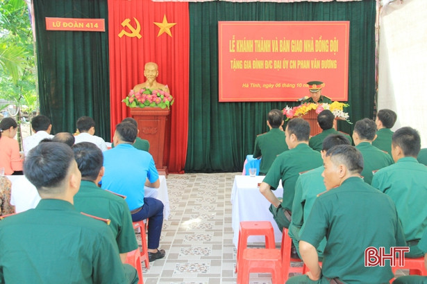 Khánh thành nhà đồng đội cho quân nhân ở Nghi Xuân