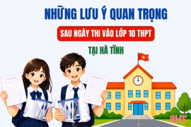 [Infographic] Những lưu ý quan trọng sau ngày thi vào lớp 10 THPT tại Hà Tĩnh