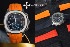 Cận cảnh dây cao su đồng hồ dành cho Patek Philippe từ Vagenari