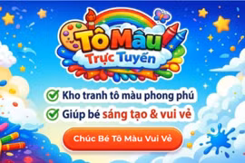Tô màu trực tuyến - kho tranh tô màu nhân vật phong phú cho bé