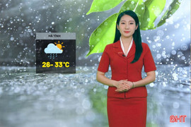 Dự báo thời tiết Hà Tĩnh ngày 15/8: Mưa rào và dông rải rác