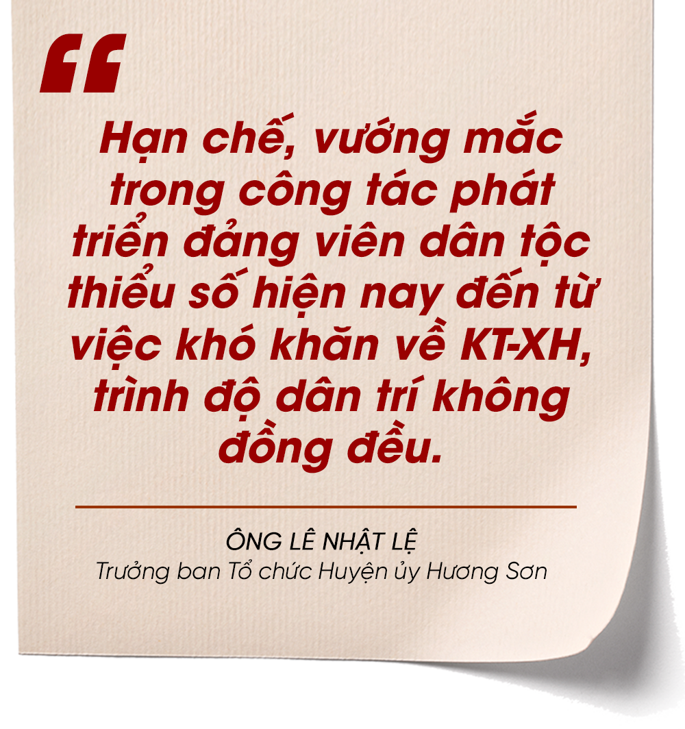 “Đội quân tiên phong” trong đồng bào dân tộc thiểu số ở Hà Tĩnh (Bài cuối): Tháo gỡ khó khăn, tập trung phát triển đảng viên, nhân rộng điển hình tiên tiến ảnh 16 “Đội quân tiên phong” trong đồng bào dân tộc thiểu số ở Hà Tĩnh (Bài cuối): Tháo gỡ khó khăn, tập trung phát triển đảng viên, nhân rộng điển hình tiên tiến