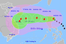 Tin bão Trà Mi mới nhất ngày 24/10