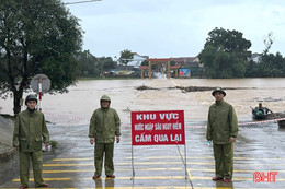 Nước sông Ngàn Phố lên nhanh, khả năng ngập lụt cục bộ