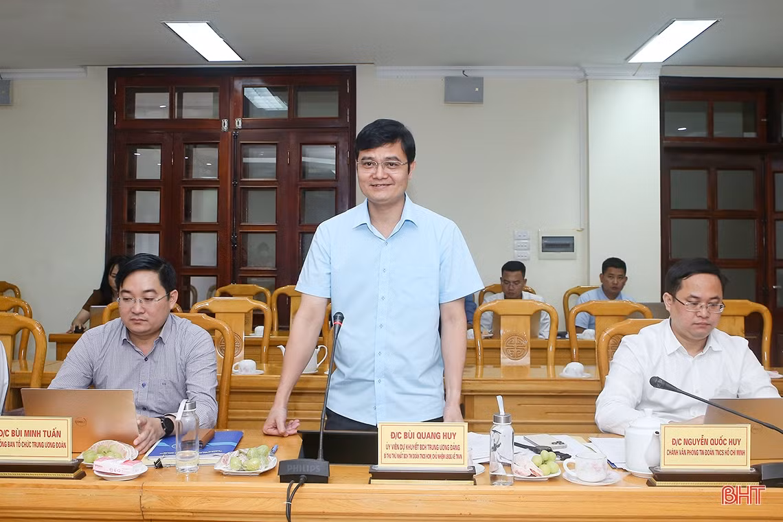 Ủy ban Quốc gia về thanh niên Việt Nam làm việc với tỉnh Hà Tĩnh