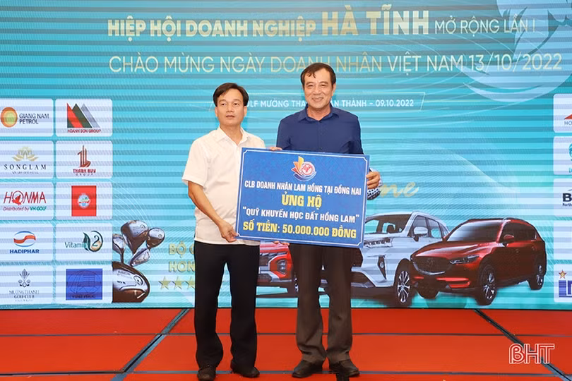 Giải Golf Hiệp hội Doanh nghiệp Hà Tĩnh huy động hơn 1 tỷ đồng cho công tác từ thiện