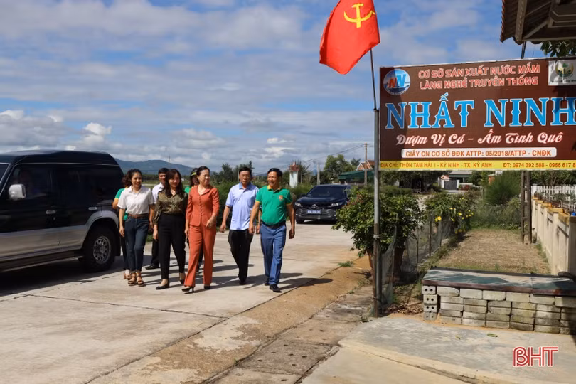 Đoàn công tác Hội Nông dân Việt Nam ấn tượng với các mô hình khởi nghiệp ở TX Kỳ Anh