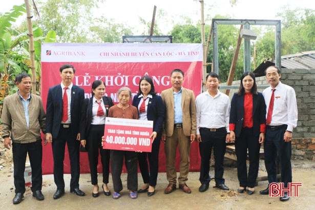 Agribank Hà Tĩnh hỗ trợ 5 tỷ đồng xây nhà tình nghĩa ở Can Lộc