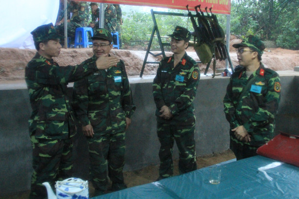 Nghi Xuân hoàn thành diễn tập chỉ huy - tham mưu 1 bên 1 cấp