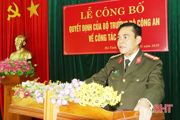 Bổ nhiệm, điều động 4 trưởng phòng nghiệp vụ Công an Hà Tĩnh