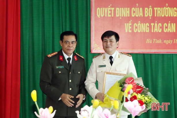 Bổ nhiệm, điều động 4 trưởng phòng nghiệp vụ Công an Hà Tĩnh