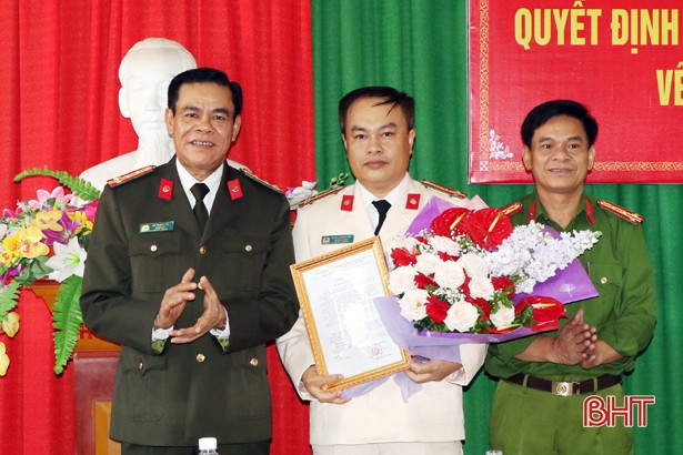 Bổ nhiệm, điều động 4 trưởng phòng nghiệp vụ Công an Hà Tĩnh