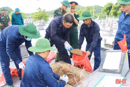 Lấy mẫu ADN 24 phần mộ liệt sĩ chưa rõ thông tin ở Đức Thọ