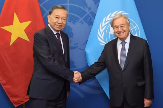 Tổng Bí thư, Chủ tịch nước Tô Lâm gặp Tổng Thư ký Liên hợp quốc António Guterres