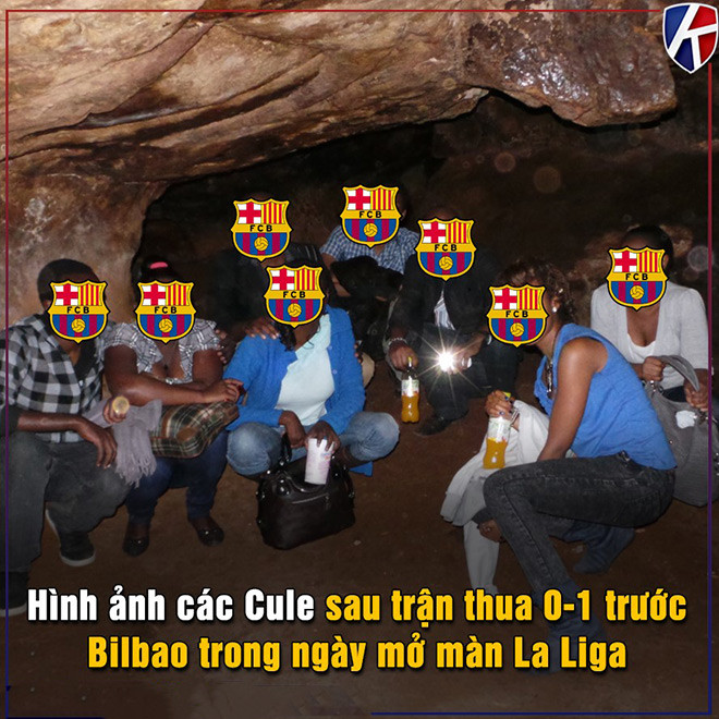 Barca thua sốc trận mở màn, anti fan được dịp hả hê chế ảnh