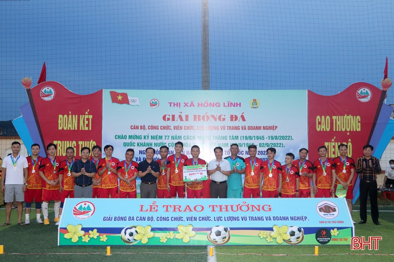 FC khối Nội chính vô địch Giải Bóng đá cán bộ, công chức, viên chức, LLVT và doanh nghiệp TX Hồng Lĩnh