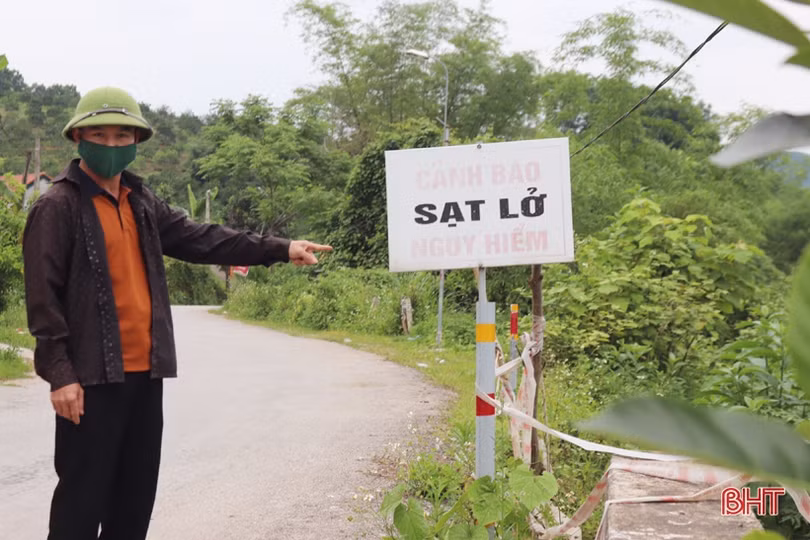 Nhiều điểm sạt lở ở Vũ Quang tiềm ẩn nguy cơ mất an toàn mùa mưa bão