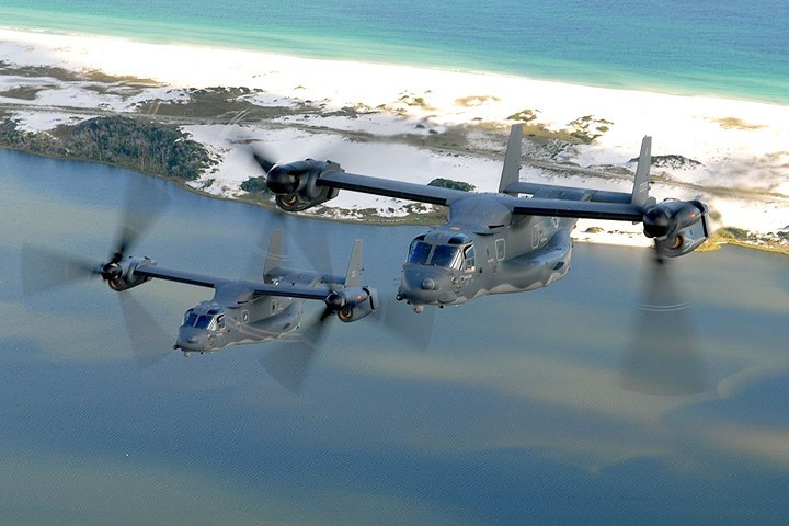 Hình ảnh máy bay quân sự đặc biệt CV-22 Osprey của không quân Mỹ