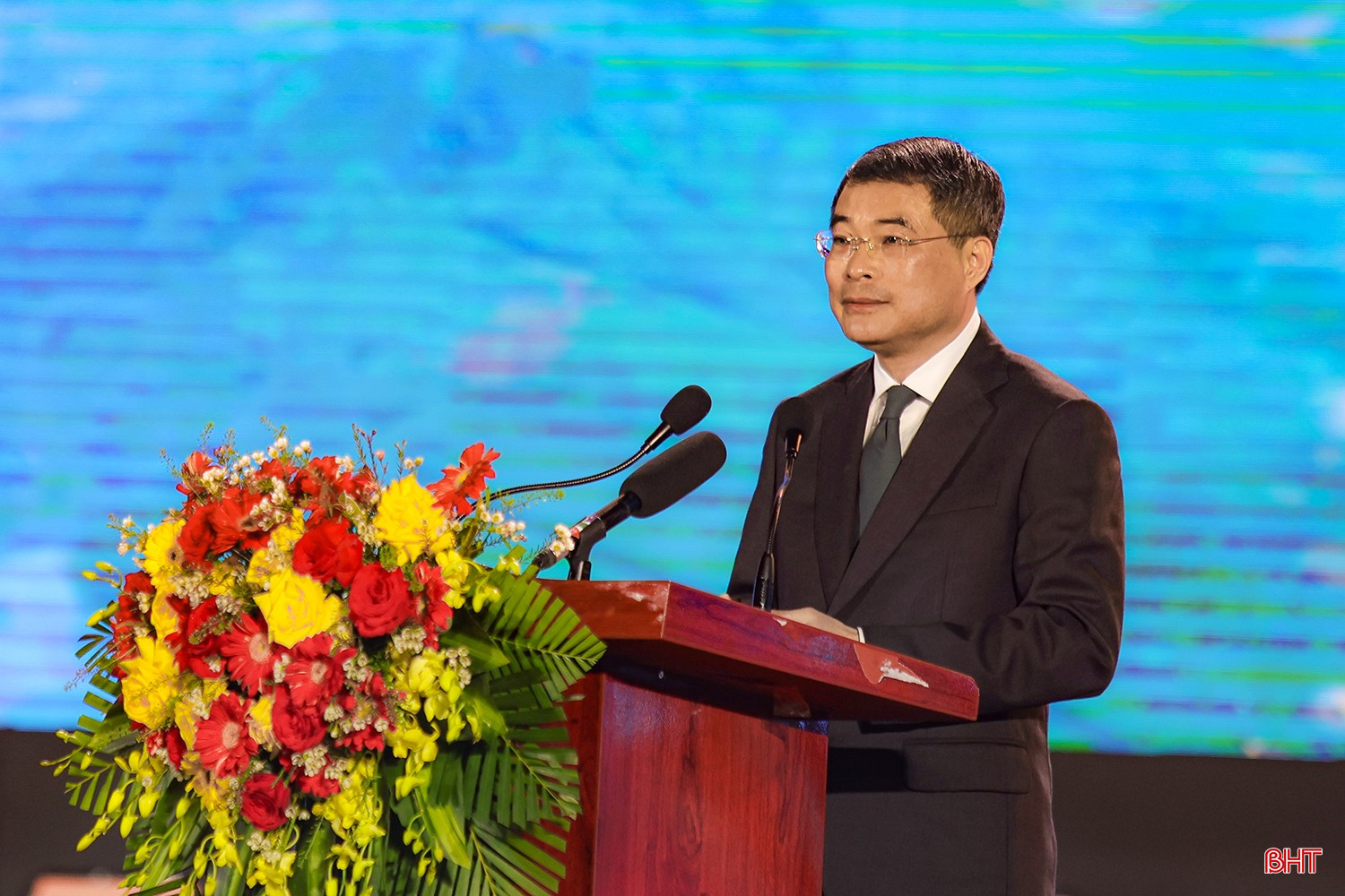 Đồng chí Lê Minh Hưng - Ủy viên Bộ Chính trị, Bí thư Trung ương Đảng, Trưởng ban Tổ chức Trung ương phát biểu chỉ đạo.
