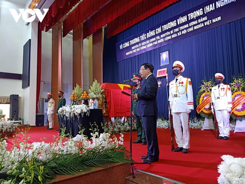 Xúc động lễ tiễn đưa nguyên Phó Thủ tướng Trương Vĩnh Trọng về đất mẹ