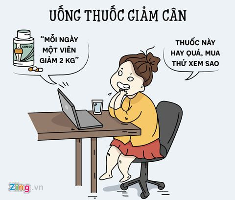 hi hoa nhung sai lam khi con gai muon giam can