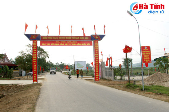 tham dinh muc do dat chuan nong thon moi tai huong son