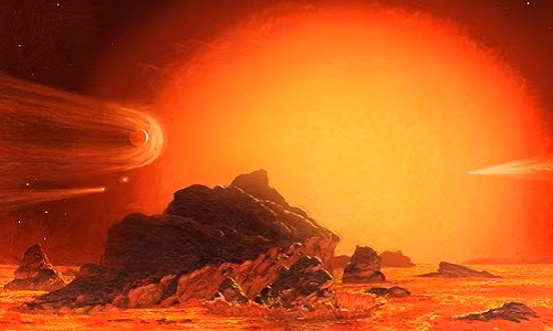 tham canh cua trai dat khi mat troi phinh to gap 100 lan