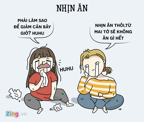 hi hoa nhung sai lam khi con gai muon giam can