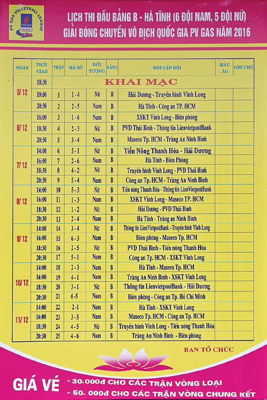 giai bong chuyen pv gas 2016 tai ha tinh nong truoc gio g