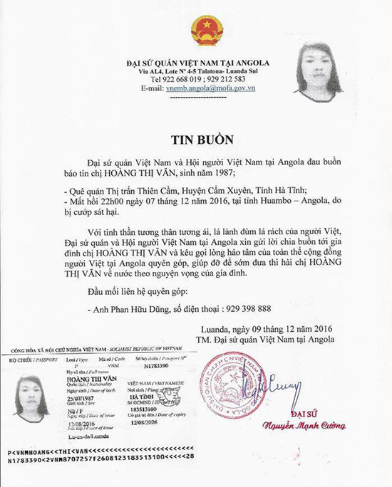 2 lao dong ha tinh thuong vong tai angola khi bi cuop tuoi xang dot