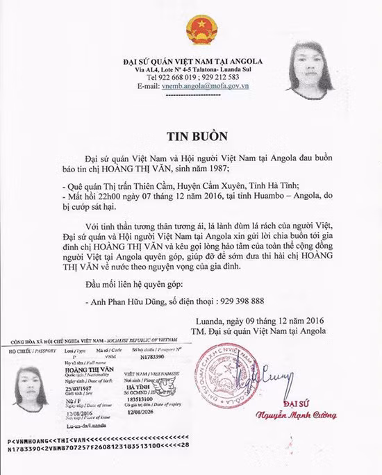2 lao dong ha tinh thuong vong tai angola khi bi cuop tuoi xang dot