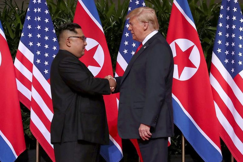 Tổng thống Mỹ Donald Trump đã gặp Chủ tịch Triều Tiên Kim Jong Un nhiều lần nhưng không đạt kết quả về giải trừ hạt nhân. Ảnh: Reuters Cách tiếp cận Triều Tiên của Mỹ thay đổi thế nào dưới thời Biden?