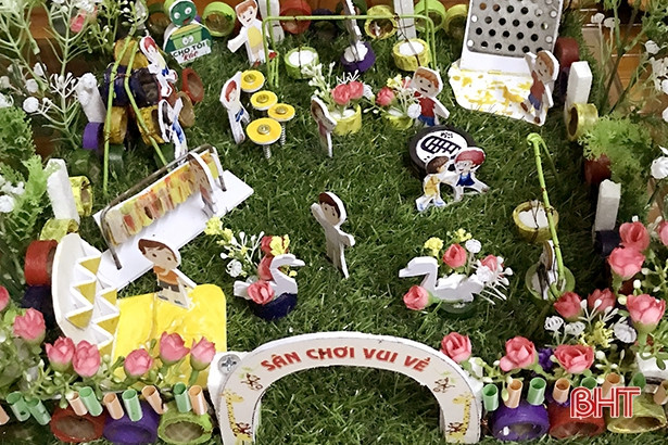 Thiếu nhi Hà Tĩnh giành giải ba cuộc thi thiết kế sân chơi tái chế toàn quốc