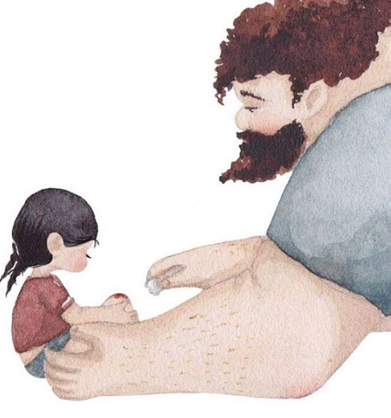 Cảm động trước tình cảm của cha dành cho con gái nhỏ