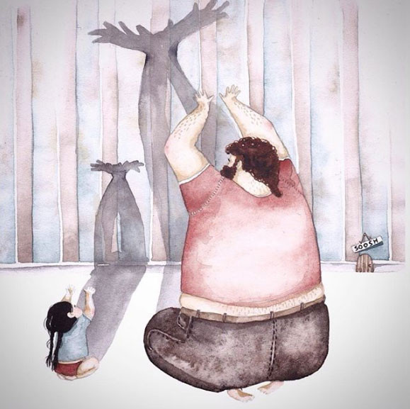 Cảm động trước tình cảm của cha dành cho con gái nhỏ