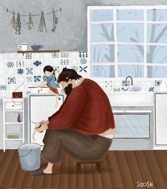 Cảm động trước tình cảm của cha dành cho con gái nhỏ