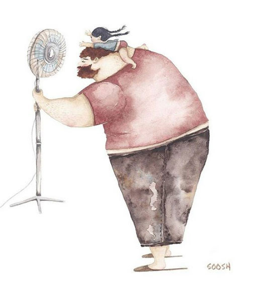 Cảm động trước tình cảm của cha dành cho con gái nhỏ